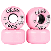 Orb Wheels - Pugs 54mm 85A Wheels Pink Set Of Four Skateboard Wheels