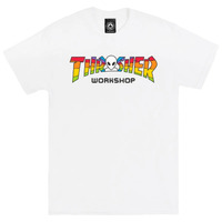 Thrasher - X AWS Spectrum Shirt White Short Sleeve T-Shirt Tee Mens Size Small Alien Workshop