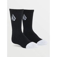 Volcom - New Black Full Stone Youth Size 2.5 - 5.5 Socks 3 Pack sock
