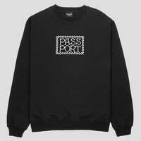 Pass~Port Invasive Embroidered Sweater - Black CREW NECK PASSPORT JUMPER