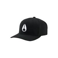 Nixon Men's Deep Down Snapback black white HAT CAP flexfit tech 110 adjustable