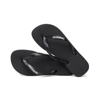 havaianas black black white H LOGO FILETE FC thongs sandals mens flip flops