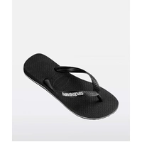 havaianas black black white H LOGO FILETE FC thongs sandals mens flip flops