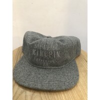 Kingpin - Grey Woollen Hat Cap Strap Back Kingpin Logo Skate Supply Adjustable
