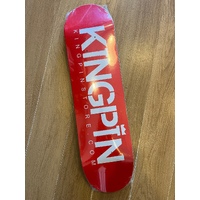 KINGPIN SKATEBOARD DECK original print RED ASST SIZES FREE GRIPTAPE
