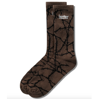 Butter Goods - Wired Socks Fudge Brown Pair Socks Buttergoods US Mens 7 - 11