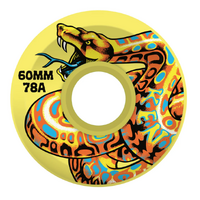 60mm Jeff Kendall Snake Yellow 78a Slime Balls Skateboard Wheels Set Of 4