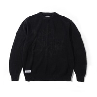 Butter Goods - Scribble Knit Sweater, Black Pull Over Knit Buttergoods Jumper