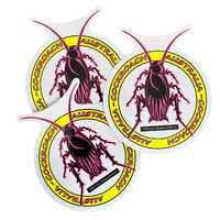 COCKROACH logo sticker LARGE 5'' X 6'' PINK / YELLOW AUSTRALIA