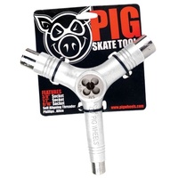 PIG SKATEBOARD WHEELS PIG tool with re-threader white