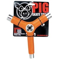PIG SKATEBOARD WHEELS PIG tool with re-threader orange