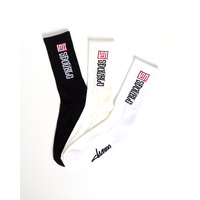 S-Double Socks S Cube Mid Block 3 Pack Assorted OSFA