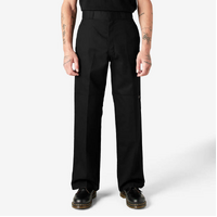 DICKIES Loose Fit Double Knee Straight Leg Twill Work Pants BLACK