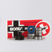 BONES SUPER SWISS 6 BALL SKATEBOARD BEARINGS SKATE CRUISER KINGPIN STORE