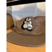 Crown 6 panel cap strap back hazlenut brown Hugo - Logo Skate Supply Adjustable