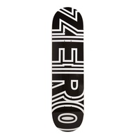 ZERO DECK BOLD BLACK WHITE 7.75" SKATEBOARD