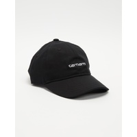 CARHARTT canvas script CAP Black strap back OSFA