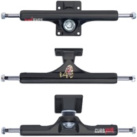 Slappy - X Heroin Curb Killers ST1 Inverted Trucks 8.5" Axel Polished BLACK Set of 2 Skateboard Truck