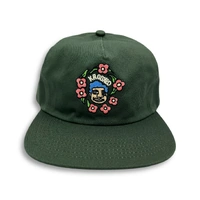 Krooked - adjustable sweatpants Strap Back Hat Olive / Pink Cap OSFA