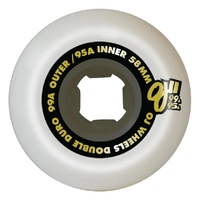 OJ WHEELS - 58mm Double Duro White/ black 99a/95a OJ Skateboard Wheels