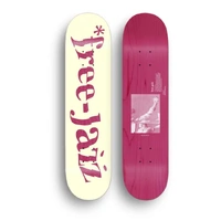 Free Jazz - cream & Cherry 8.5" Skateboard Deck Skate Board