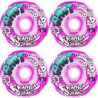 HEROIN WHEELS FRANKY VILLANI SKULLS PINK SWIRL 53MM 99A