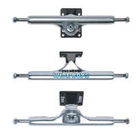Slappy - ST1 Hollow Trucks 11.0" wide boys Axel Polished Silver Set of 2 Skateboard Truck