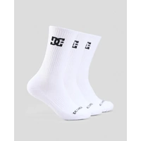 DC CREW SOCK 3 PACK WHITE MENS US 7 - 11 size 