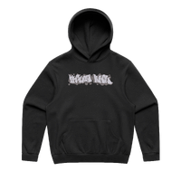 Packed Lunch - Grafitti Logo Hoodie Jumper Black Pull Over