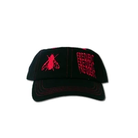 Frequent Sightings - Bold Logo 6 Panel Cap Black / red hat