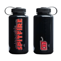 Spitfire Wheels Water Bottle Demonseed Script Opaque Black 1 LITRE drink bottle