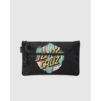 SANTA CRUZ cactus dot dual zip Pencil Case black