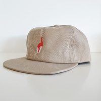 Amnesia Cap OG Flame Logo Khaki Snapback Skateboard Hat