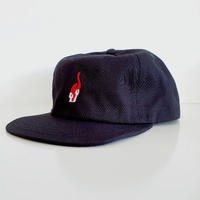 Amnesia Cap OG Flame Logo Black Snapback Skateboard Hat