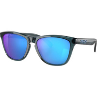 Oakley Shades Frogskins Crystal Black PRIZM Sapphire Iridium Polarized Sunglasses