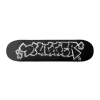 Slugger Metallic Logo Black / Silver Skateboard Deck Skate Board ASST SIZES