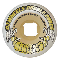 OJ WHEELS - 54mm WHITE GUM CHUBBIES Double Duro White 101a/95a OJ Skateboard Wheels