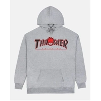 Thrasher x Spitfire Big Head Outline Hood Jumper Ash Grey Hoodie Pullover