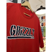 GRIZZLY Griptape OG Logo Tee Red T-SHIRT