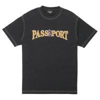 Pass Port - Official Contrast Tee Washed Black Pass~Port Passport T-shirt