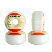 Amnesia Skateboard Wheels OG Logo Red 53mm 99a