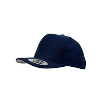 FLEXFIT CLASSIC WOOLBLEND SNAPBACK CURVED PEAK CAP NAVY 6689C NEW FLEX FIT