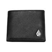 VOLCOM Single Stone Leather Wallet Leather Accessories Black FREE POST MENS