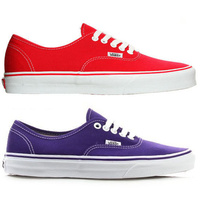 VANS AUTHENTIC WOMENS SHOES RED PURPLE. WOMENS US SIZES