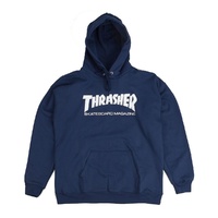 THRASHER SKATEBOARD MAGAZINE HOOD NAVY WHITE PRINT AUST SELLER HOODY HOODIE NEW