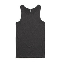 AS COLOUR SINGLET LOWDOWN TANK TOP ASPHALT MARLE PLAIN NEW MENS AUST SELLER