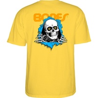 POWELL PERALTA RIPPER YELLOW TEE SKATE SKATEBOARD NEW AUST SELLER BONES