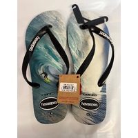 HAVAIANAS Photoprint THE RIGHT Black / Black SURF Thongs Sandals Flip Flops