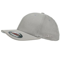  FLEXFIT PERMA CURVE CAP GREY 6277 NEW FLEX FIT CAP AUST HAT CAPS LIGHT GREY