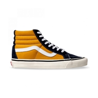 VANS SHOES SK8-HI 38 DX ANAHEIM Og Navy / Og Saffron HI SHOE SKATE HIGH